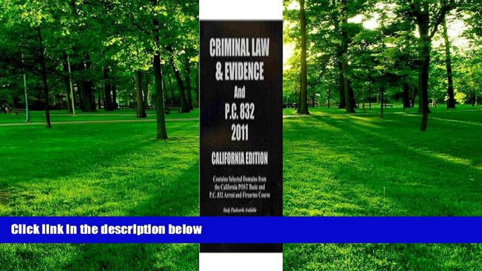 PDF [FREE] DOWNLOAD  2011 Criminal Law and Evidence with PC 832 BOOK ONLINE