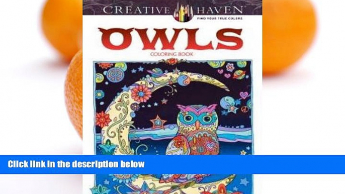 Pre Order Creative Haven Owls Coloring Book (Adult Coloring) Marjorie Sarnat On CD