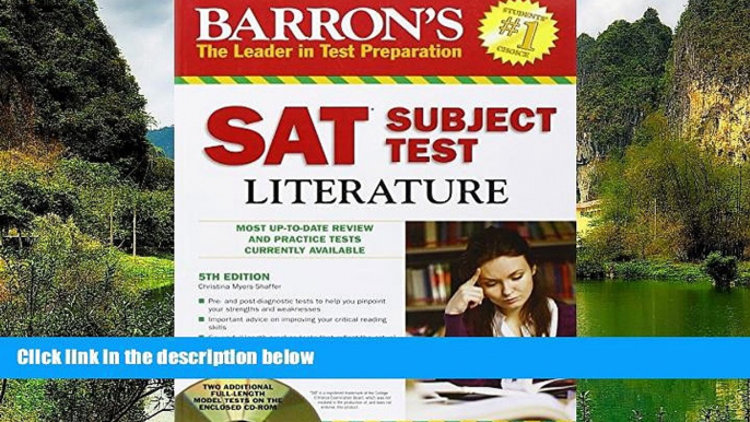 Buy Christian Myers-Shaffer Barron s SAT Subject Test: Literature with CD-ROM, 5th Edition (Barron