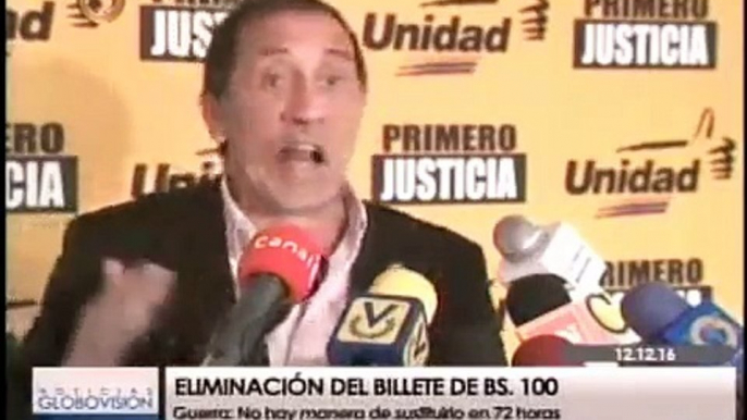 José Guerra: "No hay manera de sustituir los billetes en 72 horas"