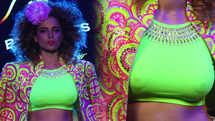 Hot Kangana Ranaut NIPPLE Show, Faces Wardrobe Malfunction | Blenders Pride Fashion Tour 2016