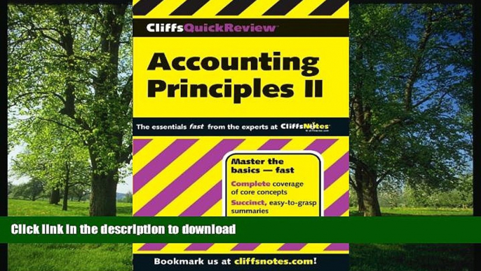 Hardcover CliffsQuickReview Accounting Principles II (Cliffs Quick Review (Paperback)) (Bk. 2) On