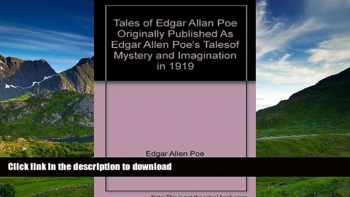 Hardcover Tales of Edgar Allan Poe "Originally Published As Edgar Allen Poe s Talesof Mystery and