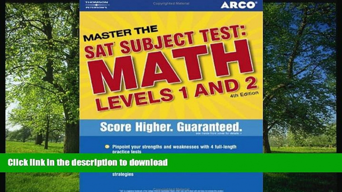 Pre Order Master SAT II Math 1c and 2c 4th ed (Arco Master the SAT Subject Test: Math Levels 1   2)