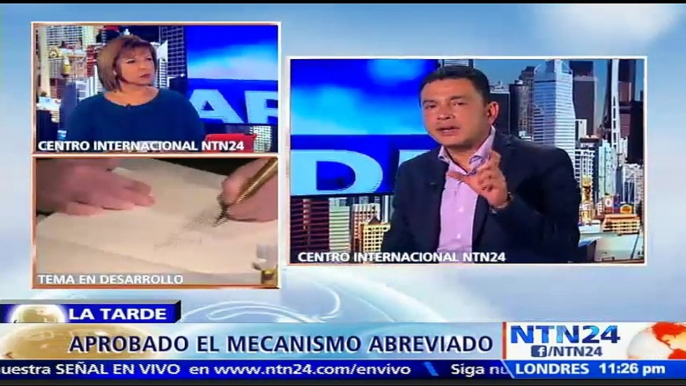 Analista considera que no era viable el Fast Track ya que el acuerdo de paz fue aprobado por el Congreso en Colombia