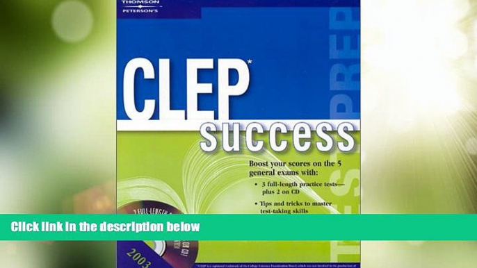 Best Price CLEP Success 2003, 5th ed Peterson s For Kindle