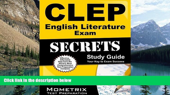 Buy CLEP Exam Secrets Test Prep Team CLEP English Literature Exam Secrets Study Guide: CLEP Test