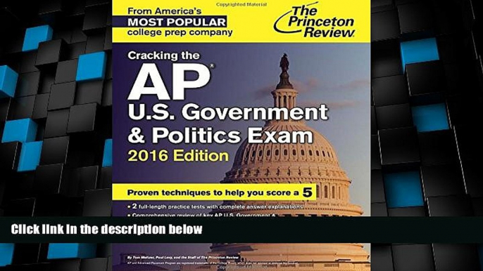 Price Cracking the AP U.S. Government   Politics Exam, 2016 Edition (College Test Preparation)