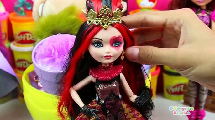 Huevo Sorpresa Gigante de Lizzie Hearts de Ever After High en Español de Plastilina Play Doh