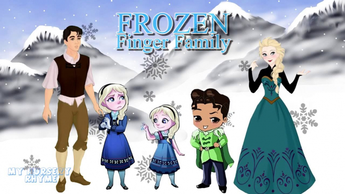 Frozen - Finger Family Nursery Rhyme Cartoon Animation - Childrens Song