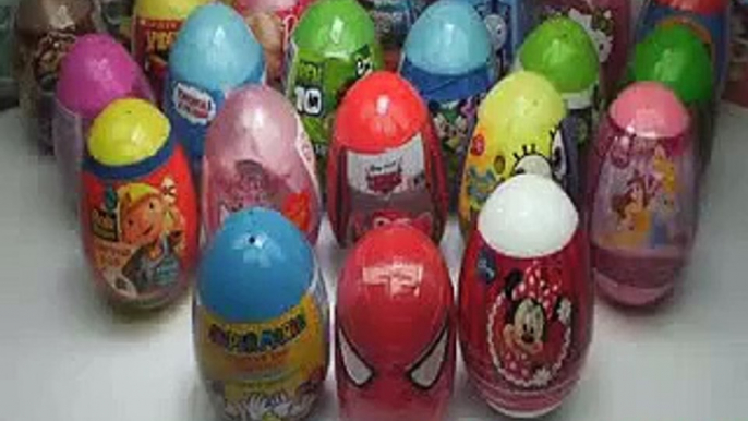 24 Surprise Eggs Kinder Surprise Mickey Mouse Cars 2 Minnie Mouse Spongebob new