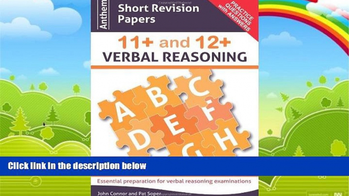 Buy John Connor Anthem Short Revision Papers 11+ and 12+ Verbal Reasoning Book 1 (Anthem Learning