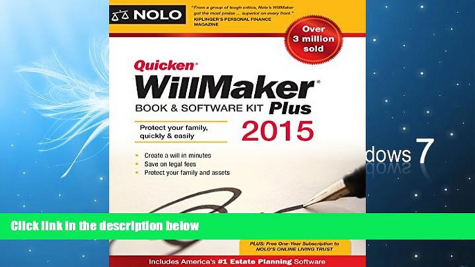 PDF [FREE] DOWNLOAD  Quicken WillMaker Plus 2015 Edition: Book   Software Kit BOOK ONLINE