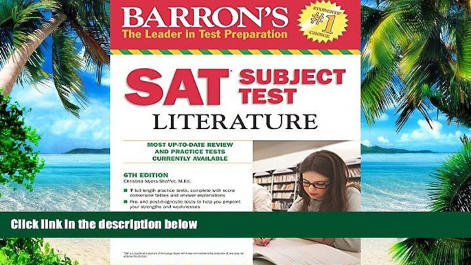 Pre Order Barron s SAT Subject Test Literature, 6th Edition Christina Myers-Shaffer M.Ed. mp3