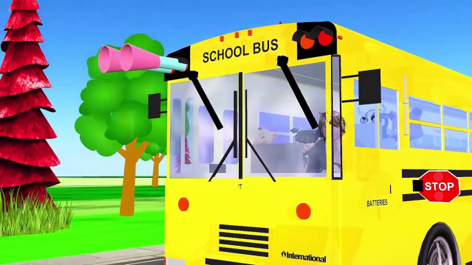 The Wheels on the Bus Go Round and Round | Children Nursery Rhymes | Kids 3D Animtion Rhymes Songs