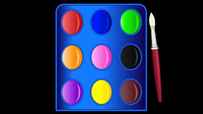 Learn Colors And Shapes with Colorful Brush For Children, Teach Colours, Baby Kids Learning Videos