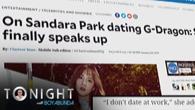 TWBA: Sandara speaks up about rumors of her dating G-Dragon