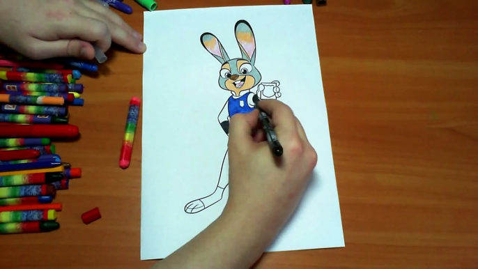 Zootopia New Coloring Pages for Kids Colors Coloring colored markers felt pens pencils