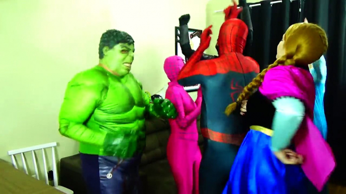 Superheroes DANCING in a HOUSE PARTY! Spiderman, Frozen Elsa & Anna vs DJ Joker! Fun Superhero Video