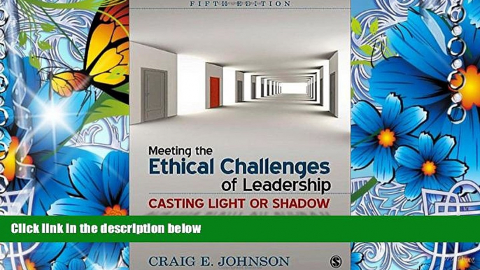 READ book Meeting the Ethical Challenges of Leadership: Casting Light or Shadow Craig E. Johnson