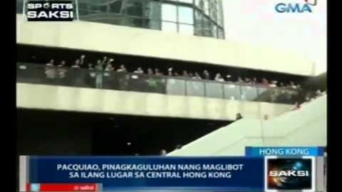 Saksi: Pacquiao, nagpakitang-gilas sa media workout sa Hong Kong