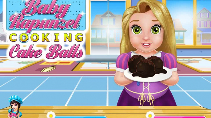Beby Rapunzel prepares a cake! The game for girls! Child Game! Cartoons for children!