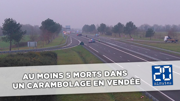 Au moins 5 morts lors d'un dramatique carambolage en Vendée