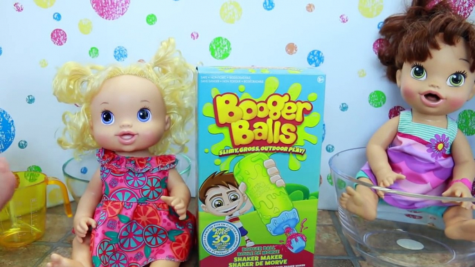 Baby Alive EATS BOOGER BALLS! Gross Slime Boogers DIY Maker & Diaper Change DisneyCarToys