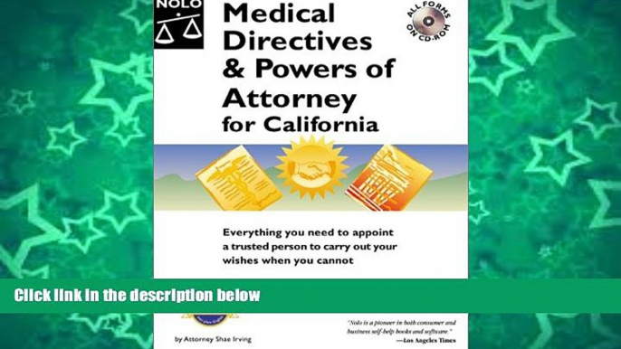 Buy Shae Irving Medical Directives   Powers of Attorney in California (Medical Directives   Powers