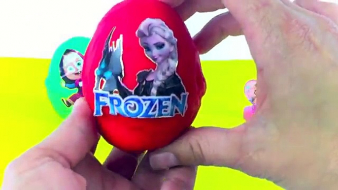 HUEVOS PLASTILINA Frozen Elsa Masha y el Oso Peppa Pig Play Doh Surprise Eggs Masha and the Bear