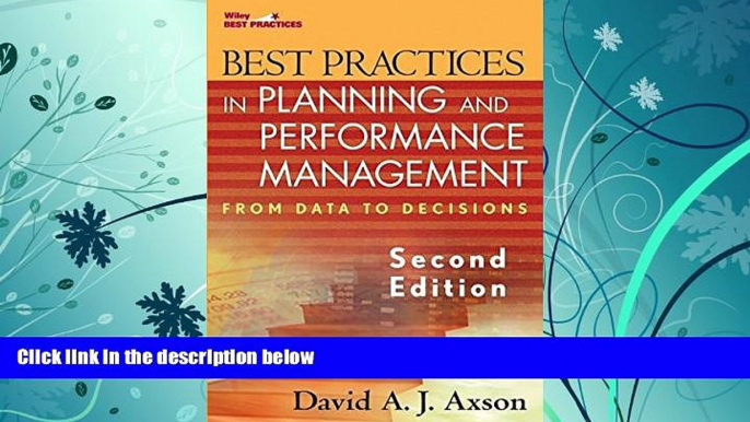 Best Price Best Practices in Planning and Performance Management: From Data to Decisions (Wiley