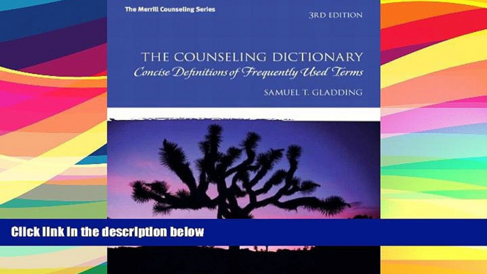 Best Price The Counseling Dictionary: Concise Definitions of Frequently Used Terms (3rd Edition)