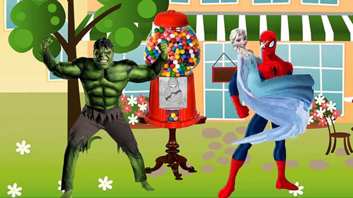 Hulk and Joker blow gum Finger Family Nursery Rhymes Lyrics