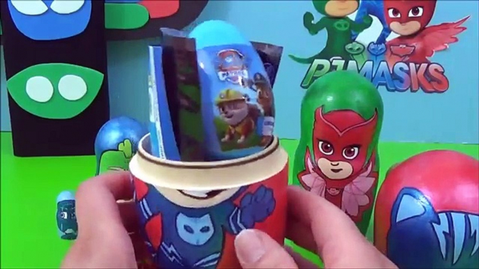 PJ Masks Toys Surprise Nesting Dolls! PJ Masks Video Disney Jr, Stacking Cups, Les Pyjamasques Toys