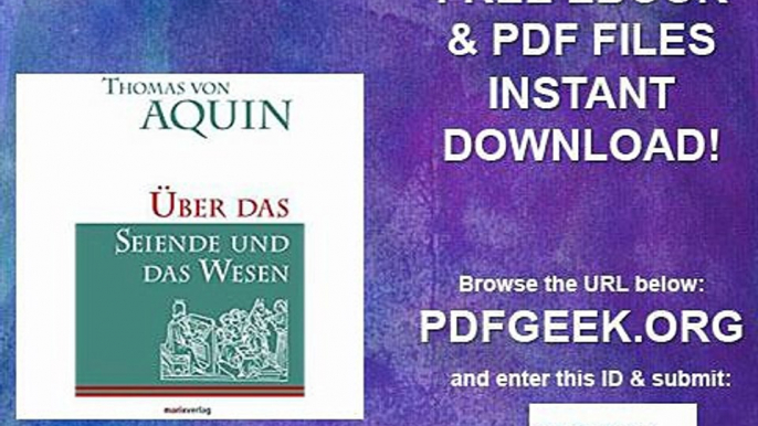 Über das Seiende und das Wesen Lateinisch und Deutsch (Kleine philosophische Reihe)