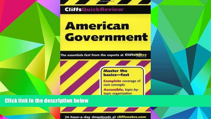 Price CliffsQuickReview American Government (Cliffs Quick Review (Paperback)) D. Stephen Voss For