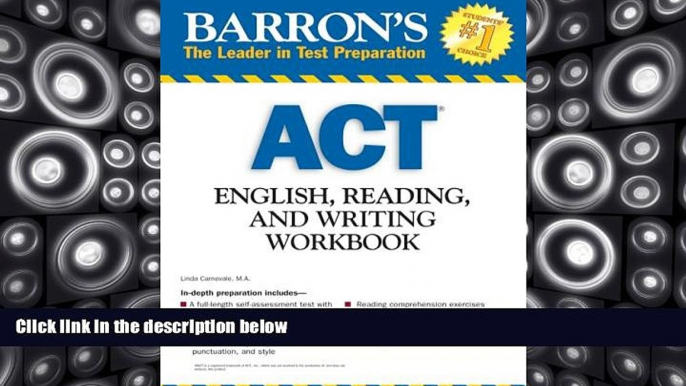 Best Price Barron s ACT English, Reading, and Writing Workbook Linda Carnevale M.A. PDF