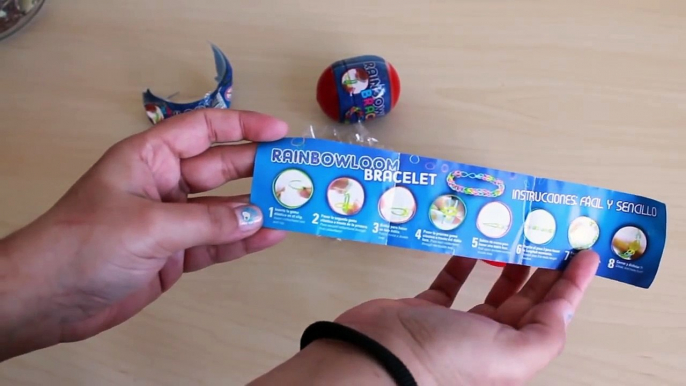 Rainbow loom Surprise egg Gomitas Pulsera Unboxing