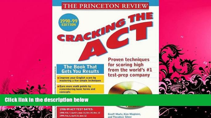 Best Price Cracking the ACT with Sample Tests on CD-ROM 1998-99 Edition (Cracking the Act With