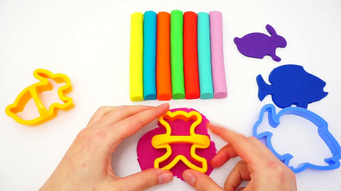 Play-Doh Modelling Clay with Molds Fun Rainbow Animals and Creative for Kids Clay Playing