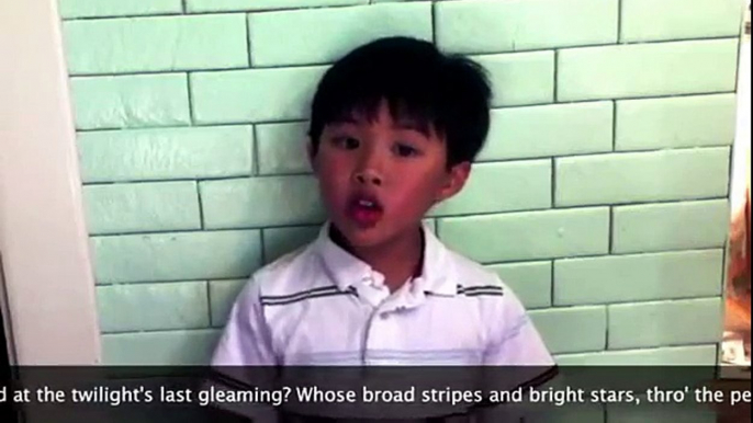 8 year old Asian Justin Bieber Kid Nails the National anthem