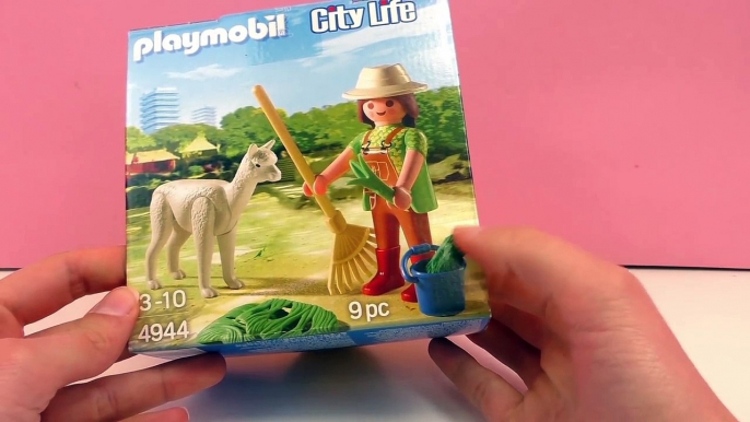 Playmobil dierenartsenpraktijk – Dierentuin Nederlands – Dierverzorgster met alpaca baby