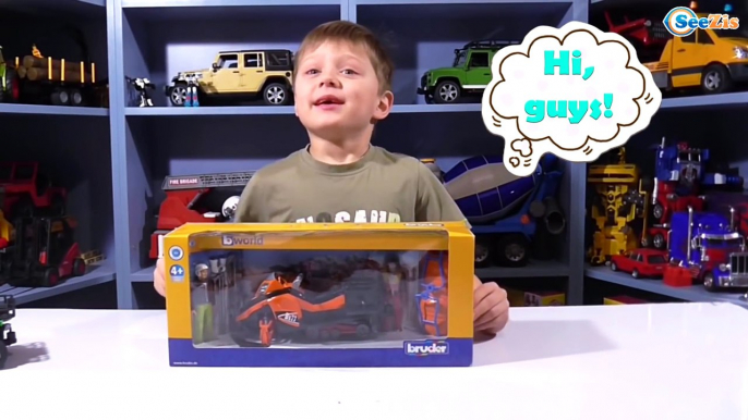 BRUDER TOYS - Snowmobile. Unboxing & Review Trucks Toys - Video for children Car Toys Review