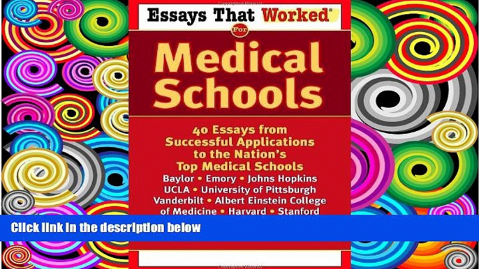 Buy Emily Angel Baer Essays That Worked for Medical Schools: 40 Essays from Successful