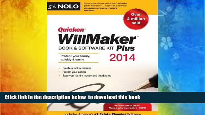 PDF [DOWNLOAD] Quicken WillMaker Plus 2014 Edition: Book   Software Kit BOOK ONLINE