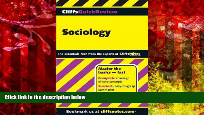 Read Online CliffsQuickReview Sociology (Cliffs Quick Review (Paperback)) George D Zgourides Pre