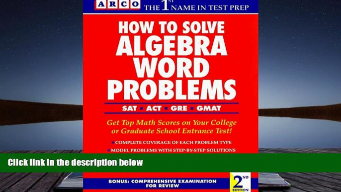 Read Online How to Solve Algebra Word Problems William A. Nardi For Kindle