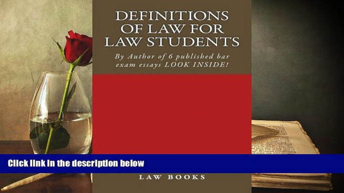 PDF  Definitions of Law For Law Students: 1L law defintions by author of 6 published bar exam