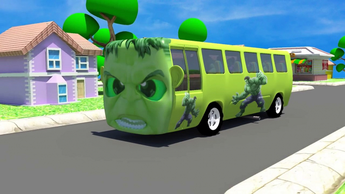 Wheels On The Bus | Hulk Wheels On The Bus | Nursery Rhymes