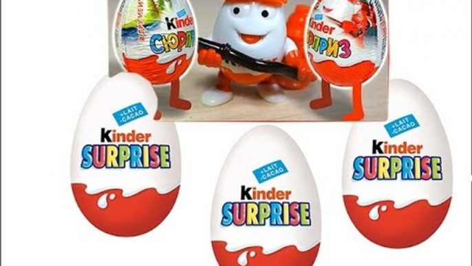 открывает 3 шоколадных яица с сюрпризом Киндер Сюрприз Kinder Surprise из коллекции